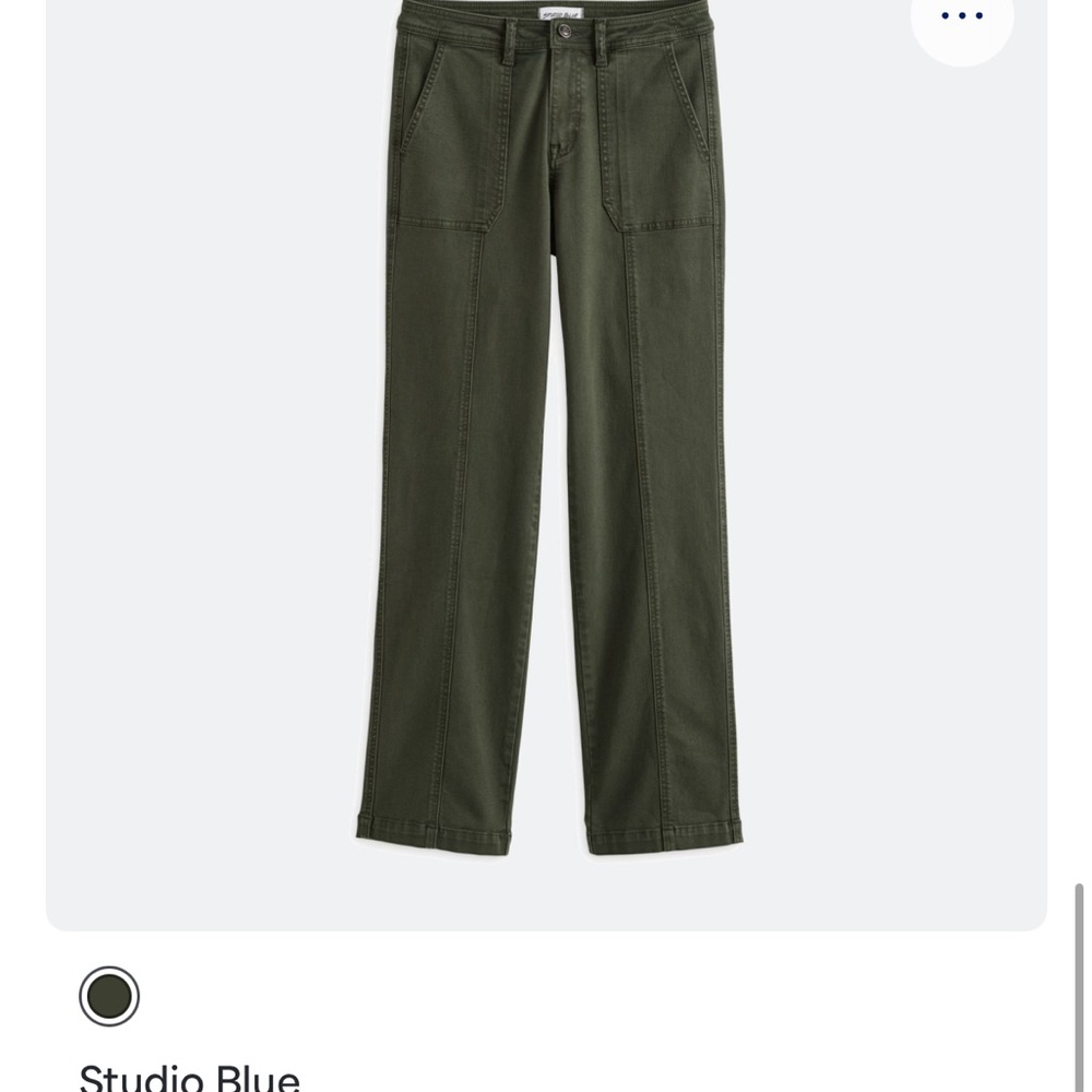 NWT Studio Blue Syd Utility Seamed Patch Pocket Green Pant Size 12 Stitchfix